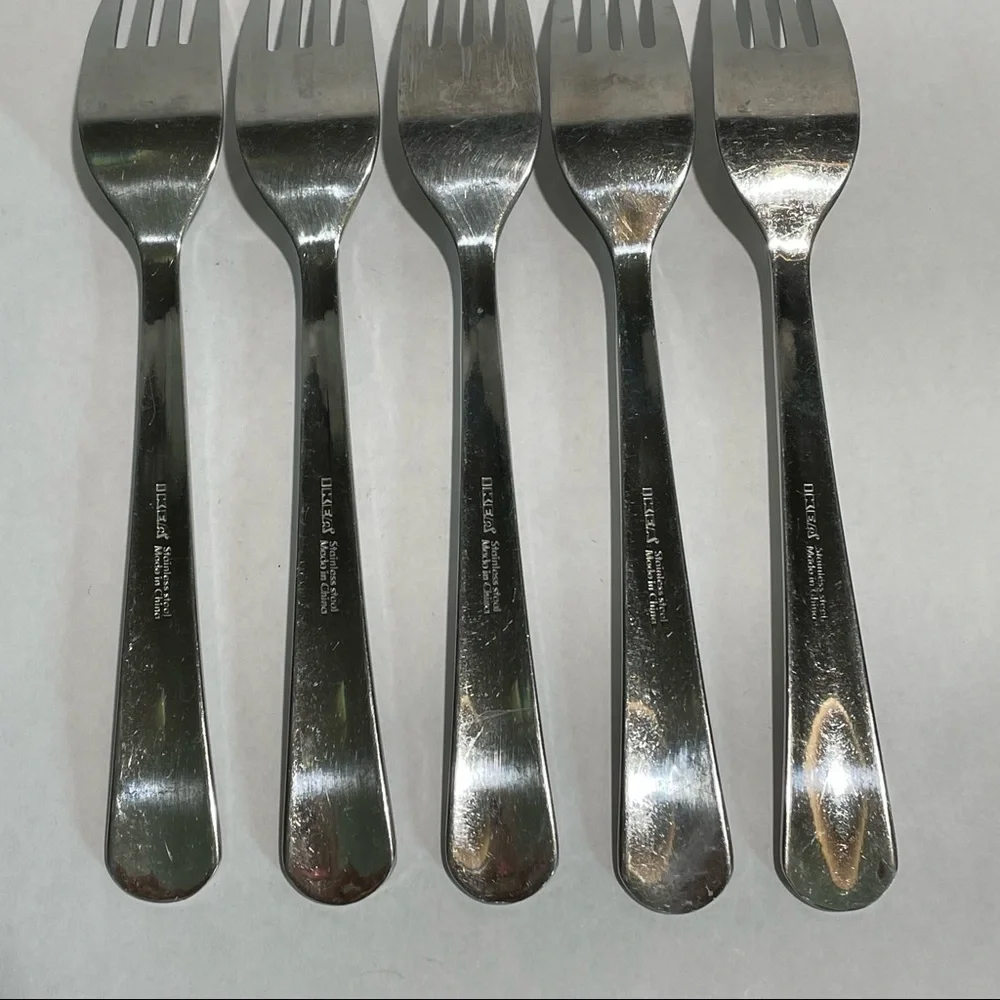 5 IKEA STAINLESS STEEL FLATWARE Dinner FORKS